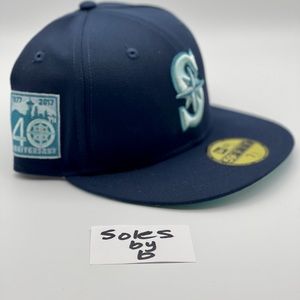Hat Club Exclusive New Era 59Fifty Seattle Mariners Fitted Hat Size 7 1/4